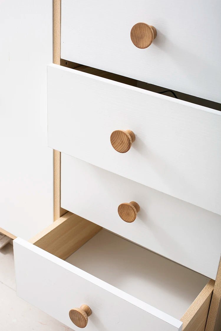 Elegant Natural Walnut Wooden Pulls for Cabinet Handles
