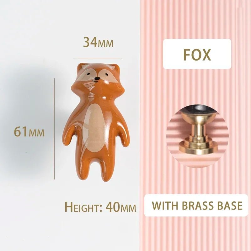 Stylish Panda Ceramic Knobs – Kids Pull Handles for Furniture Drawers