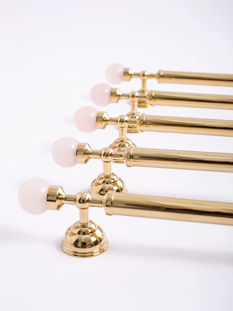 High-Quality Pink Crystal Brass Handles – Glam Drawer Pulls