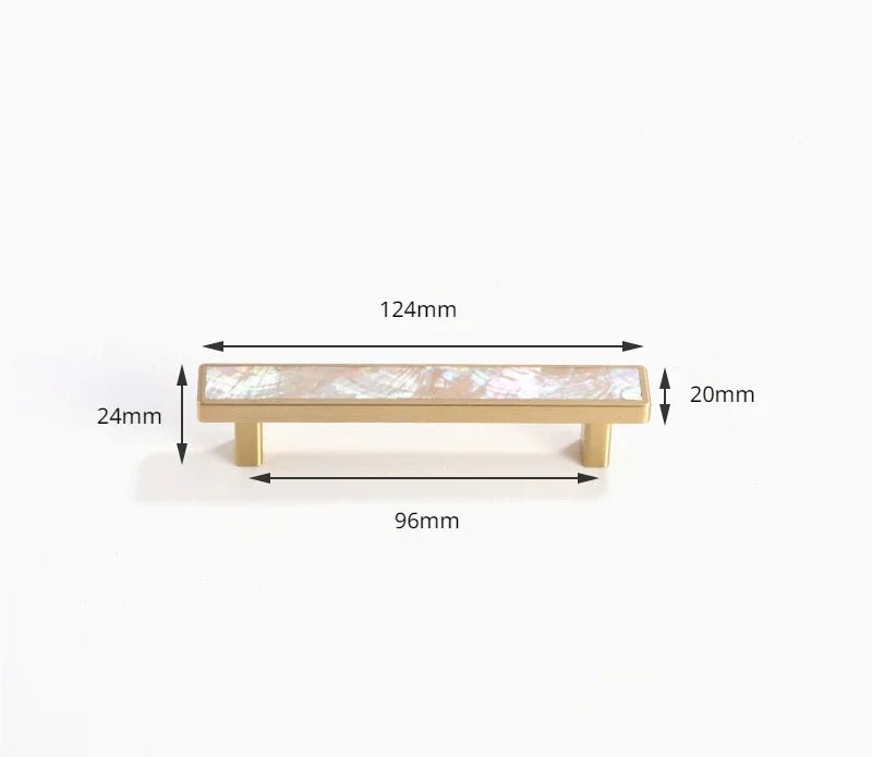 Sleek Pink Shell & Brass Handle for Children's Room Wardrobe