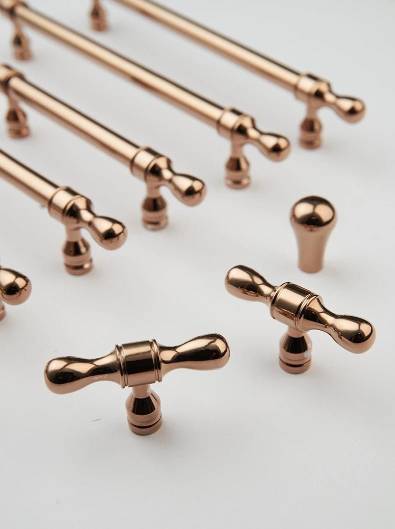 rose gold dresser handles LBFEEL 5" Rose Gold Dresser Knob Modern Bright Copper Cabinet Pull Handle  Nordic Drawer Knob Pulls Handles Hardware (5" Hole Centers-D)