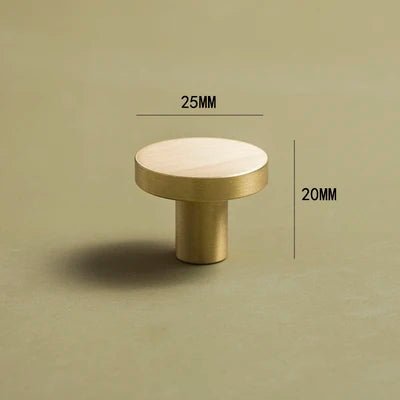 High-Quality Round Brass Gold Knobs – Cabinet Pulls 20-33mm