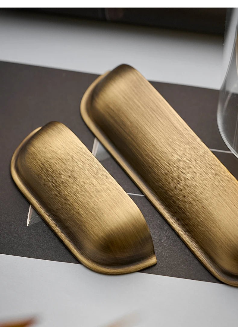 Elegant Shell Brass Cabinet Pulls – Antique Bronze Pull Handles
