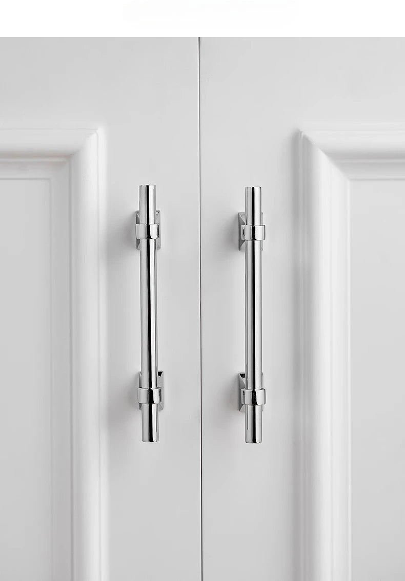 Elegant Silver Brass Handles – Modern Pulls for Cabinets and Drawers