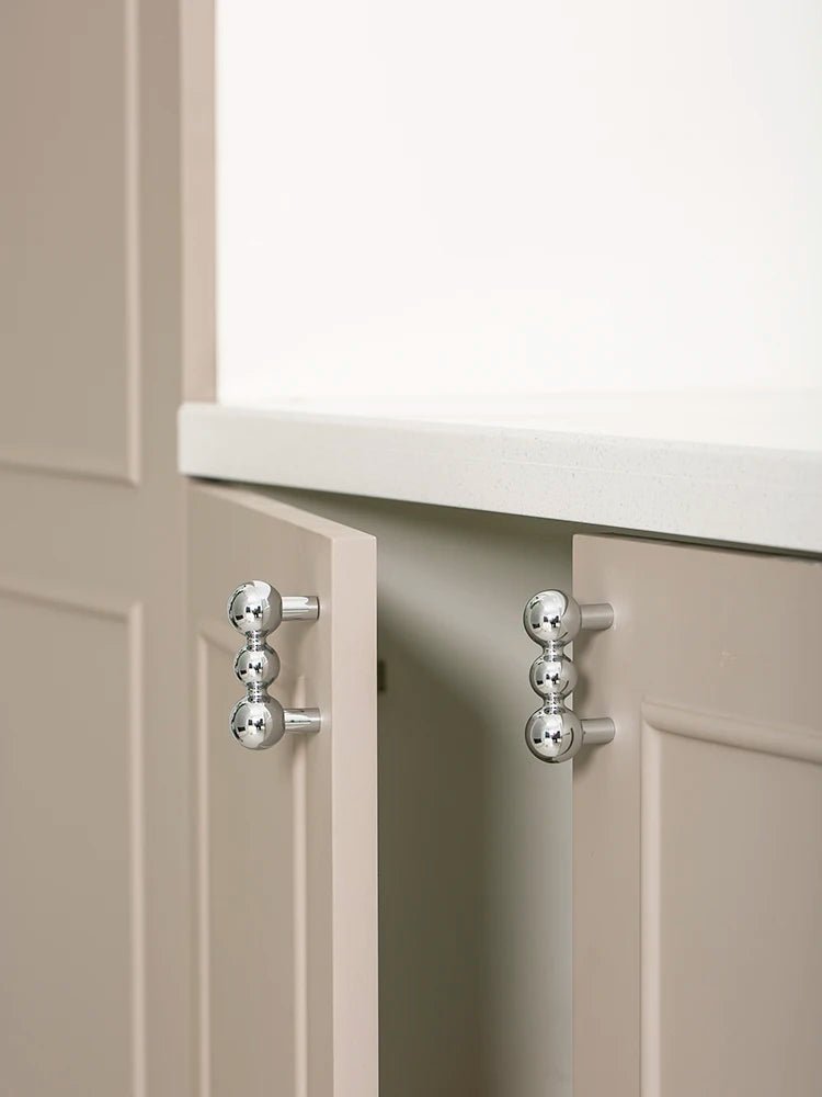Elegant Solid Brass Ball Knobs – 1.8" T-Bar Pulls for Cabinets