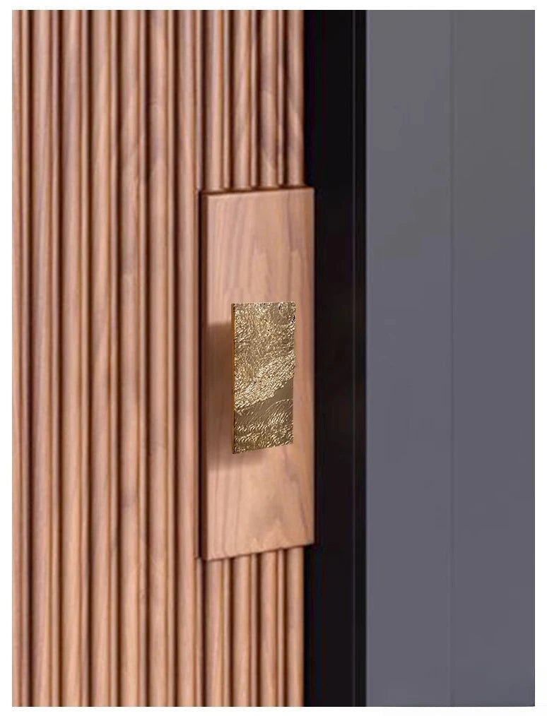 Luxury Starry Relief Brass Rectangular Pull Handles for Cabinets