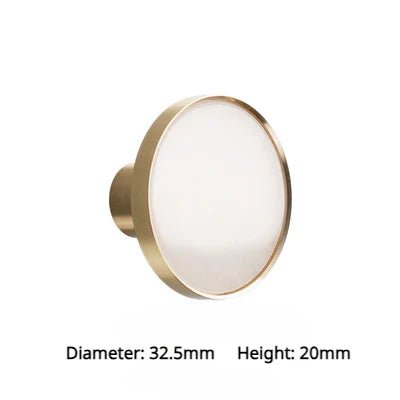 Luxury Stone & Brass Cabinet Knobs – Elegant Pull Handles for Cabinets