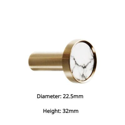 Luxury Stone & Brass Knobs – Pull Handles for Elegant Cabinet Design