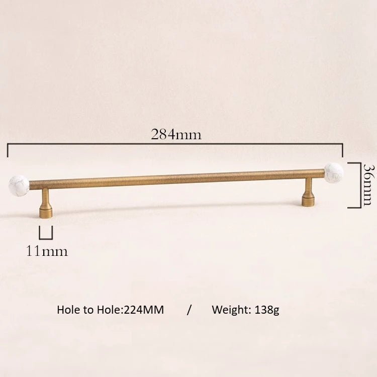 Stone & Brass Cabinet Pulls – Nordic Style Handles for Elegant Design