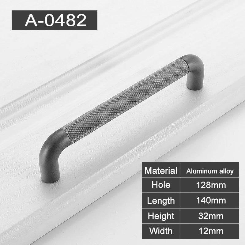 Textured Gray & Brown Aluminum Pulls for Stylish Furniture