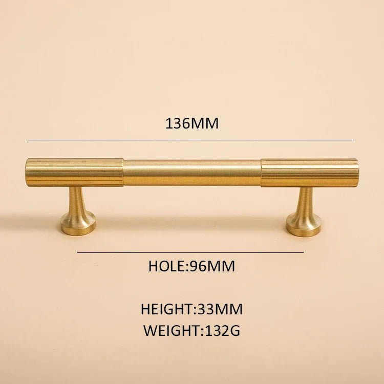 Modern Vertical Line Brass Handles for Stylish Furniture