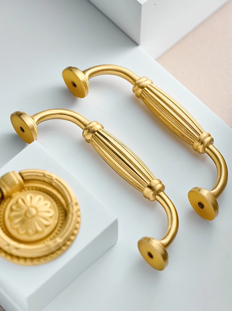 Premium Vintage Brass Pulls – Gold and Bronze Handles for Cabinets