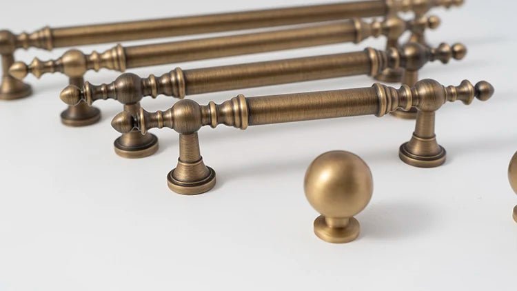 Elegant Vintage Brass Handles for 8.8" Cupboard Pulls