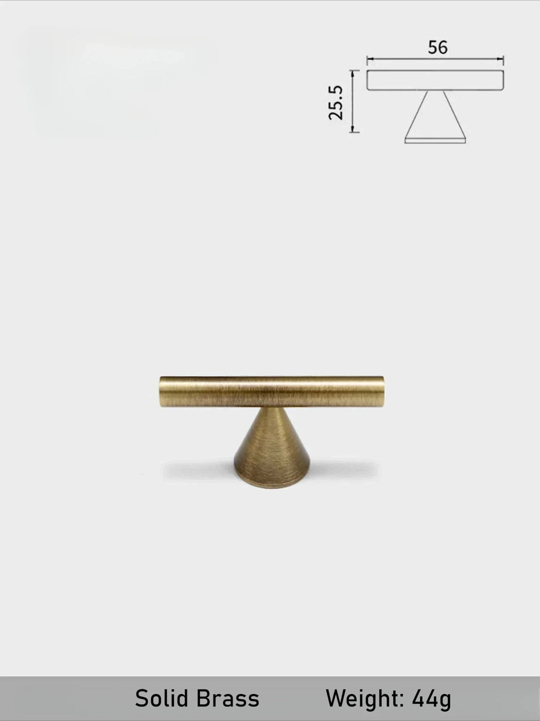Luxury Vintage Brass T-Bar Handles – Bronze Pulls for Cabinets