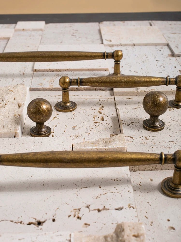 High-Quality Vintage Bronze Brass Knobs – 5" Drawer Pulls for Furniture