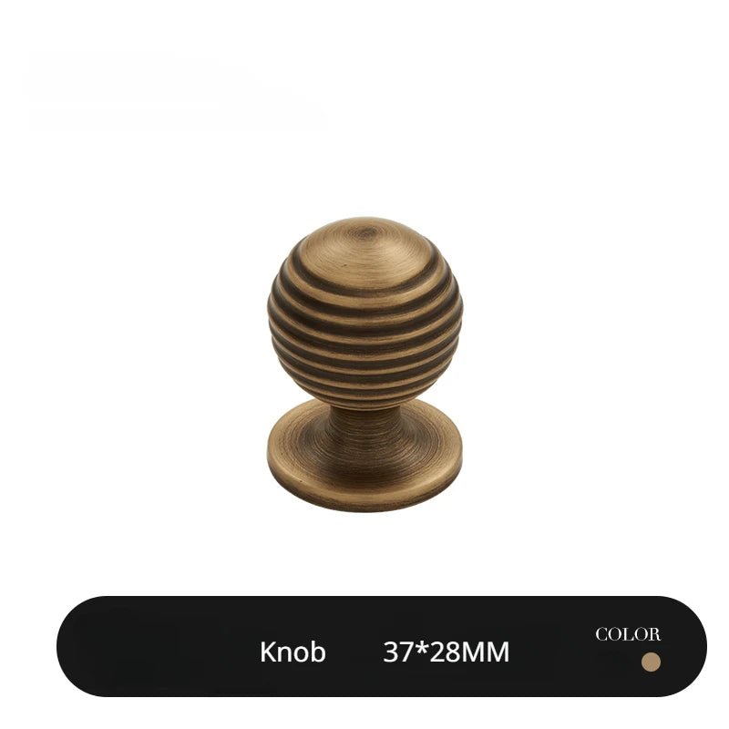 Durable Vintage Bronze Brass Knobs – 6.3 Inch Round Pulls for Drawers
