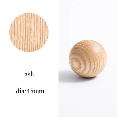 Wooden Ball Knob for Drawers – Natural Walnut, Ash, Beech Cabinet Handles