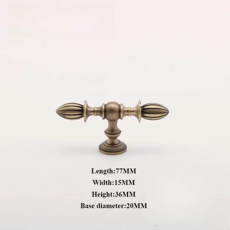 Elegant Lotus Knob - Gold Brass Cabinet Pull