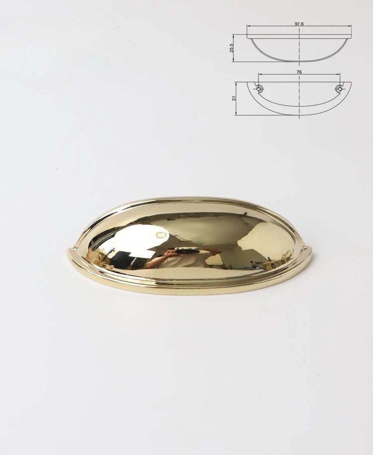 Textured Brass Drawer Handle – Rope Pattern  