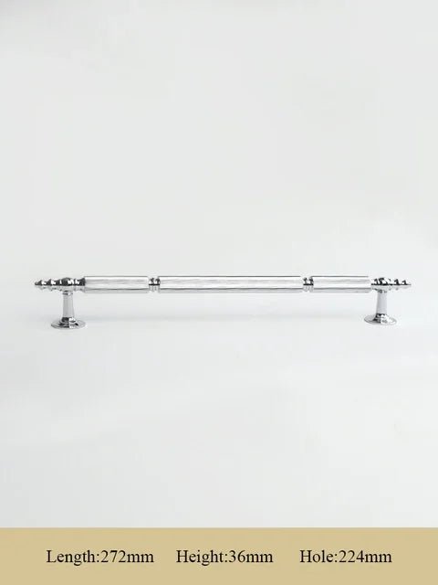 Textured Brass Vertical Grain Handles – Stylish Cabinet Pulls