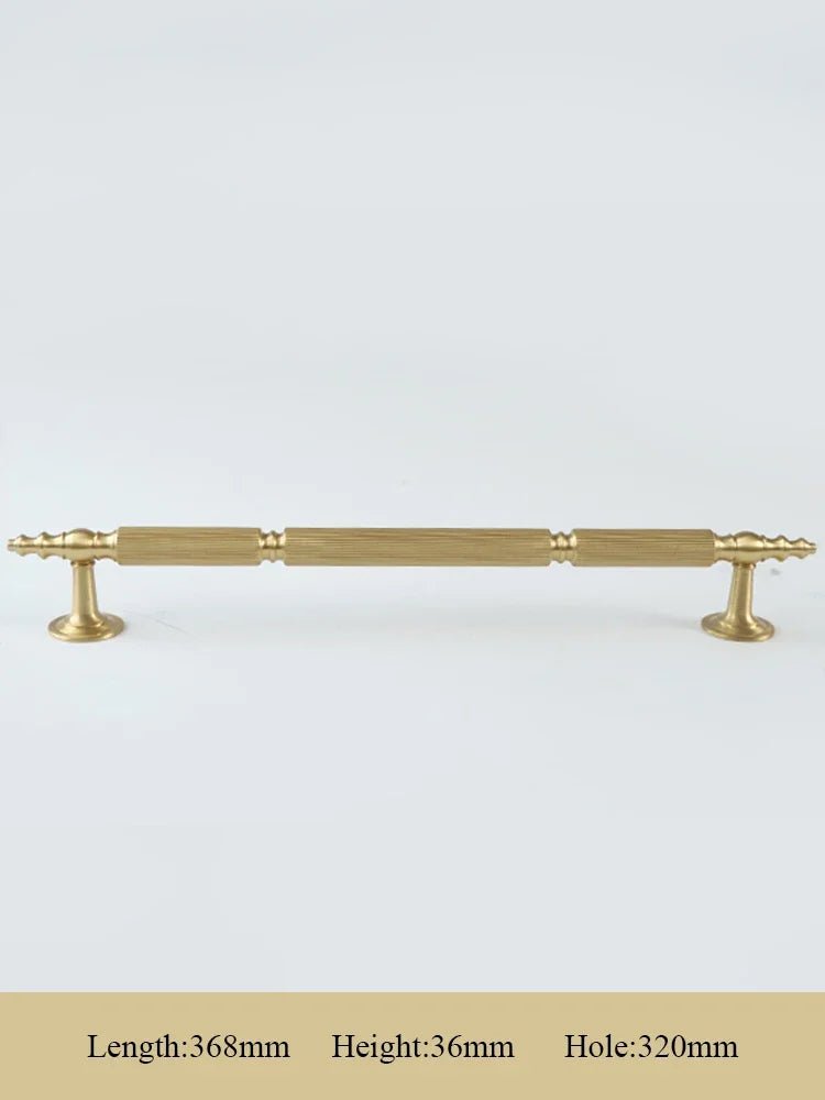 Luxury Textured Brass Cabinet Pulls – Vertical Grain Handles for Furniture