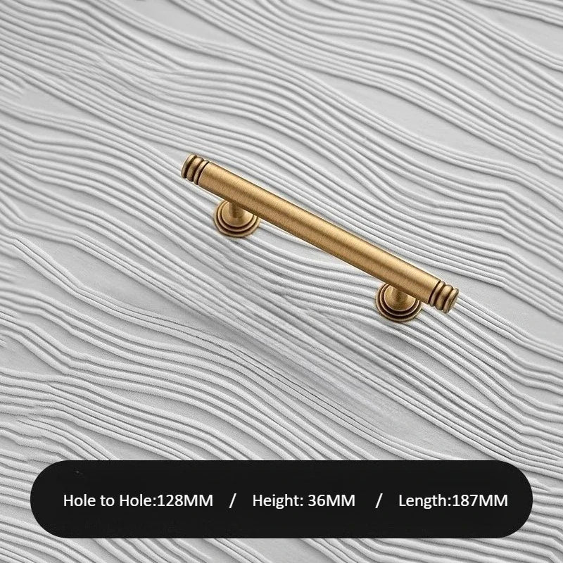 Textured Bronze Vertical Cabinet Pulls – Vintage Handle Design