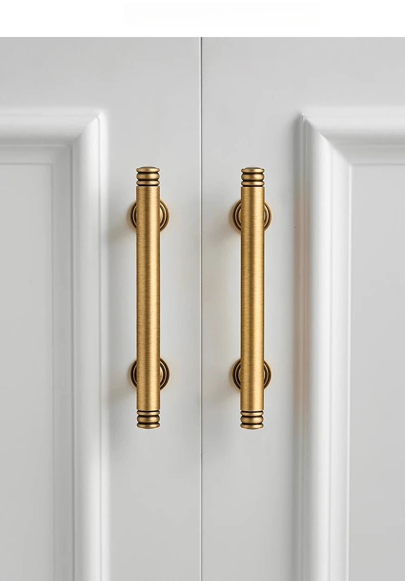 Sleek Textured Bronze Vertical Pulls for Vintage Cabinet Handles