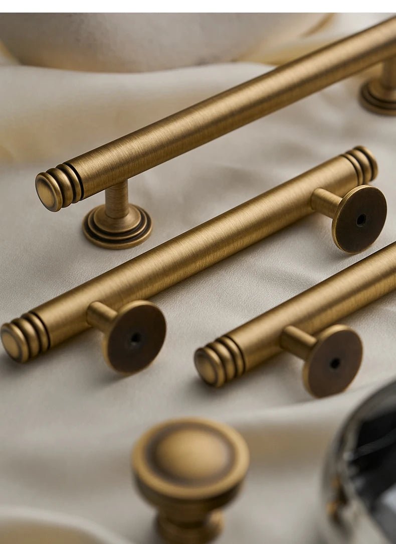 Textured Bronze Cabinet Handles – Vintage Vertical Pulls