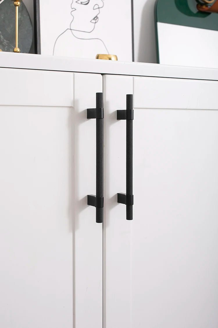 Premium Brass Knobs & Pulls with Knurled Texture for Cabinets