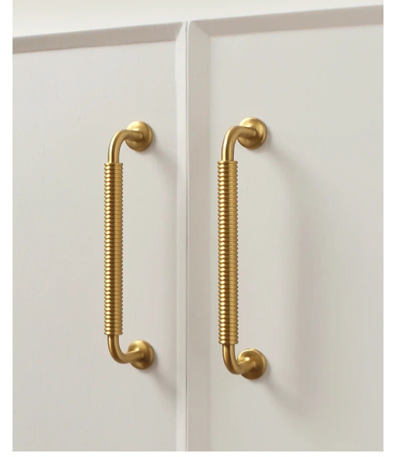 Sleek Thread-Line Brass T-Bar Handles for Cabinets