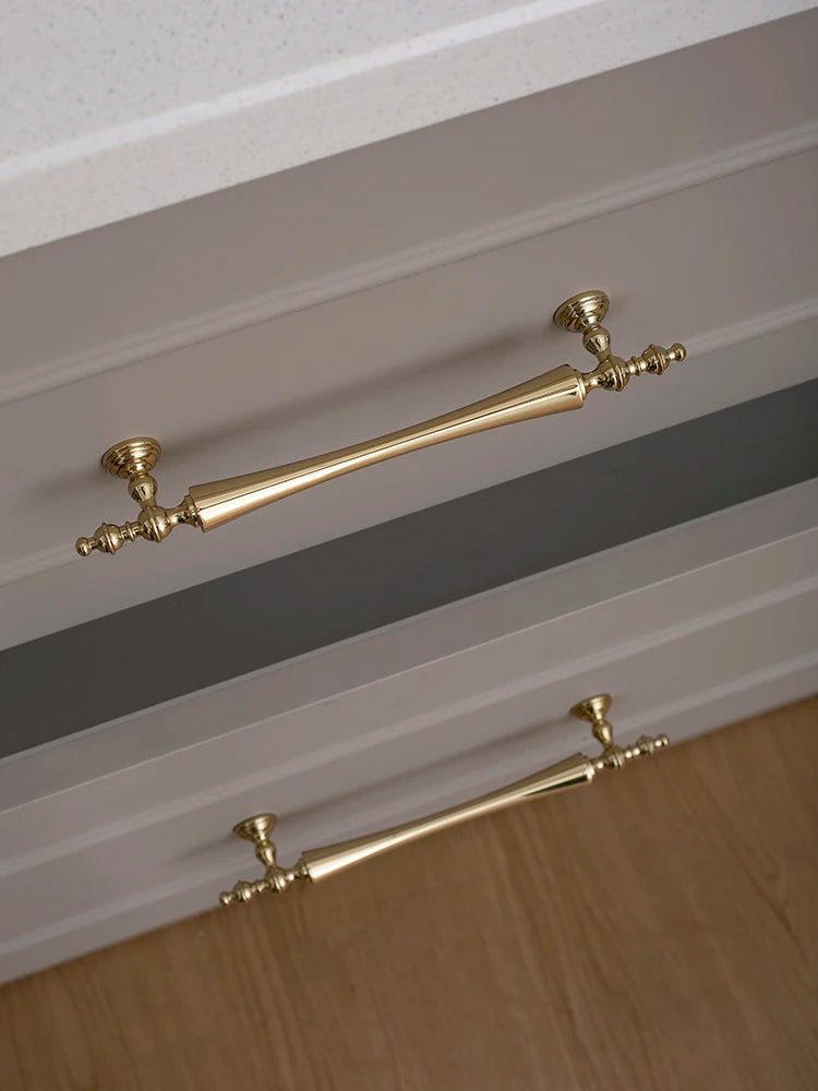 Brushed Gold Brass Handle – Elegant Cabinet Pull  