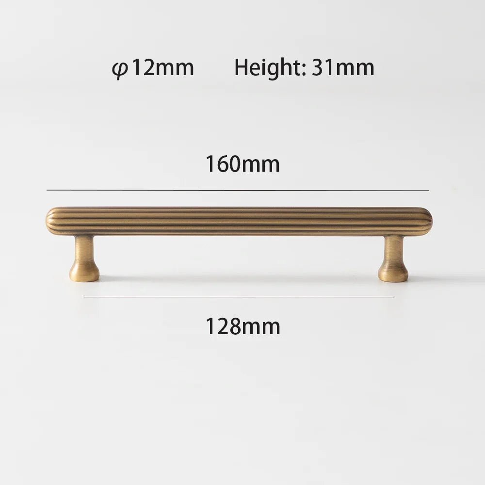 Classic Retro Brass Knob – Triple Surface Design  