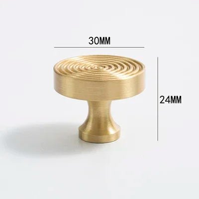 Solid Brass Unique Line Knobs for Stylish Cabinet Doors