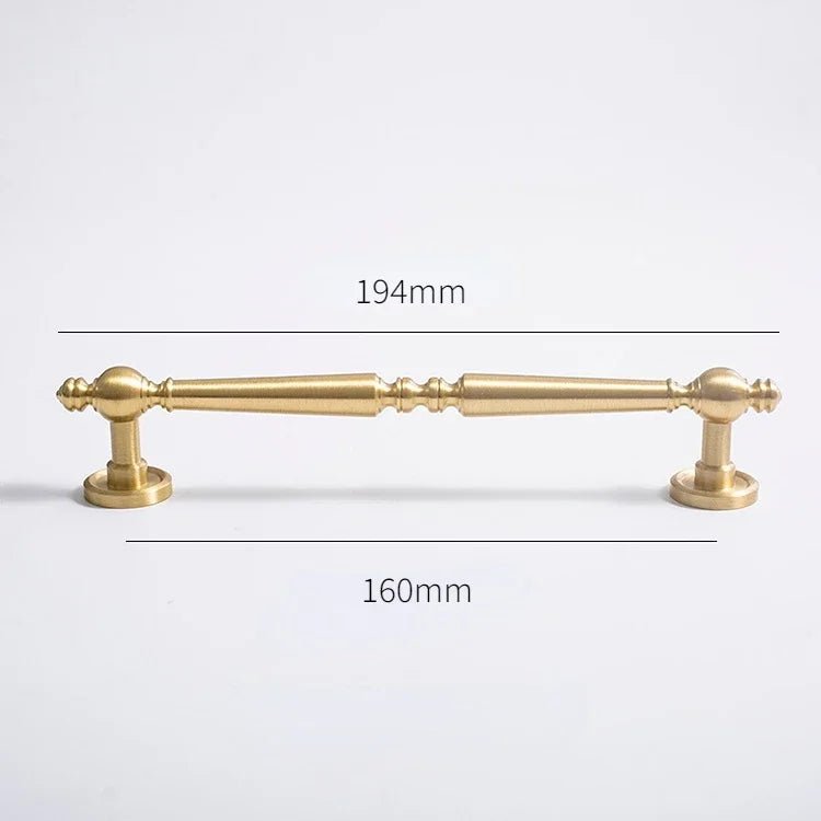 Vertical Lines Brass T-Bar Pull for European Style Cabinets