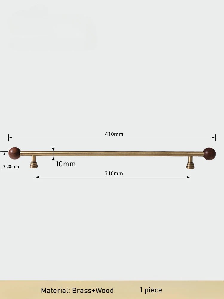 Retro Brass T-Bar Pull – 16 Inch Cabinet Hardware  