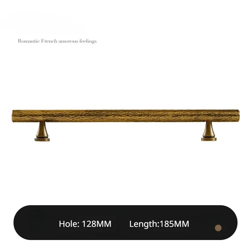 Solid Brass T-Bar Knob - Retro Drawer Handle