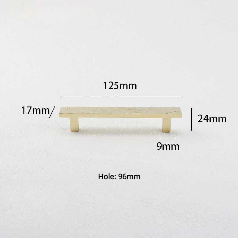 Premium Vertical Pattern Vintage Brass Pull – Elegant Drawer Handles
