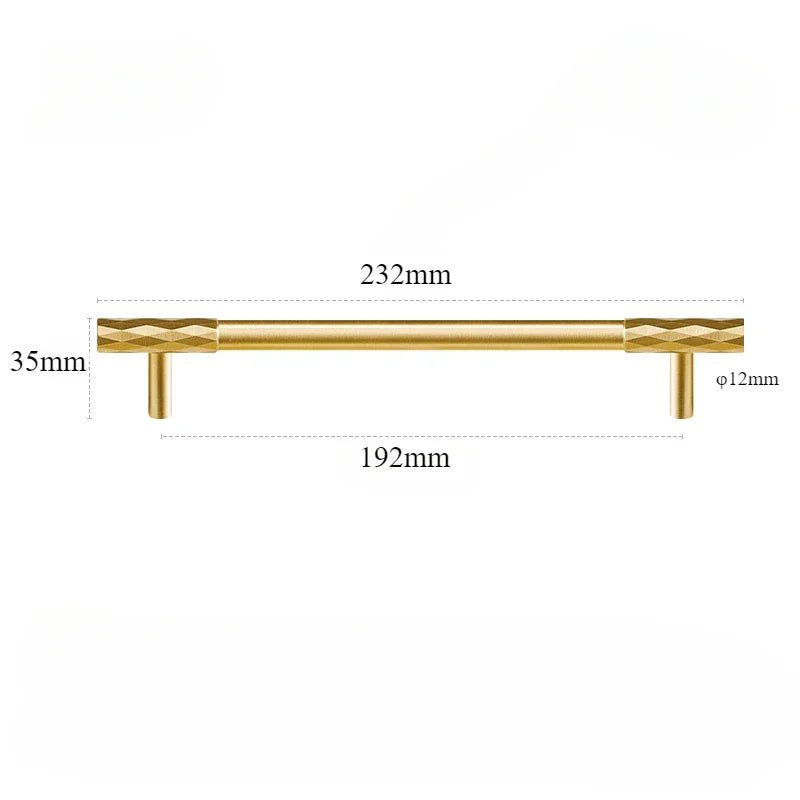 Timeless Brass Pull Handle – Vertical Lines