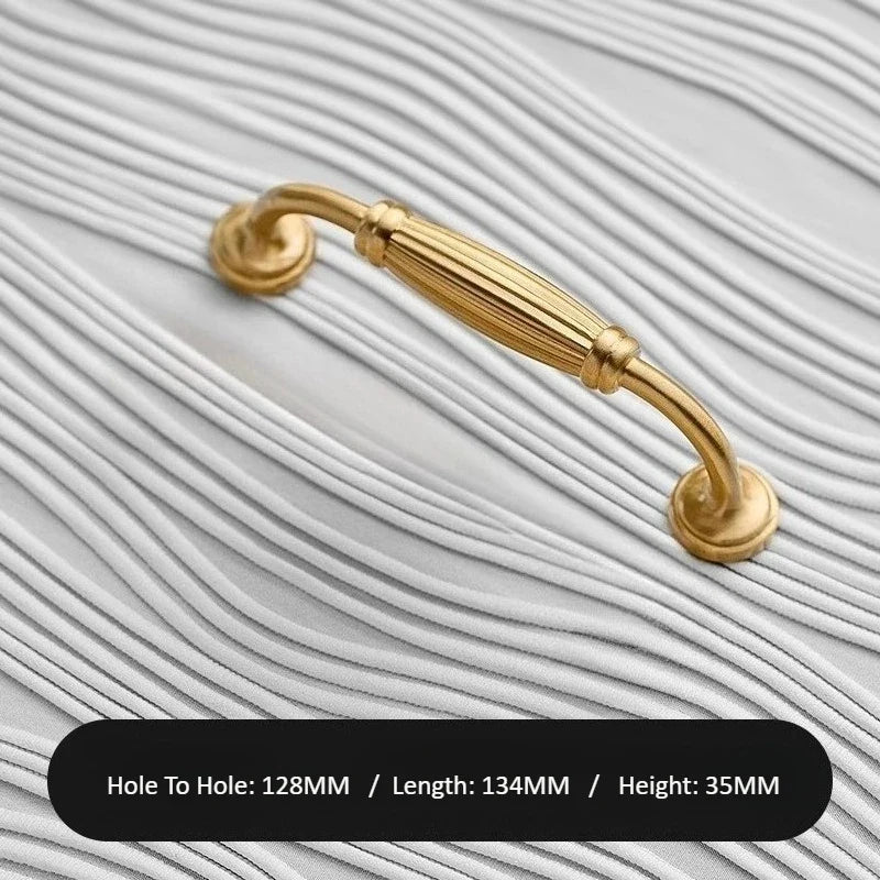 Durable Vintage Brass Handles – Gold & Bronze Pulls for Cabinet Design