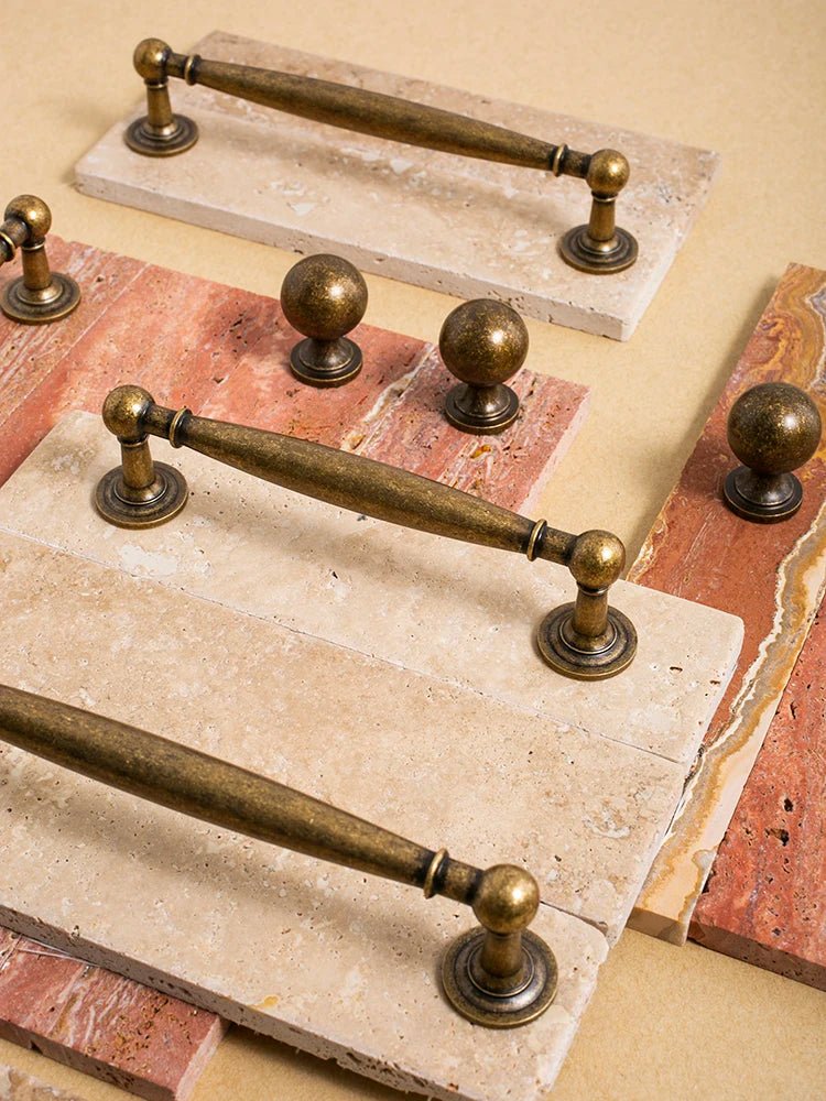 Vintage Bronze Brass Knobs – 5" Drawer Pulls