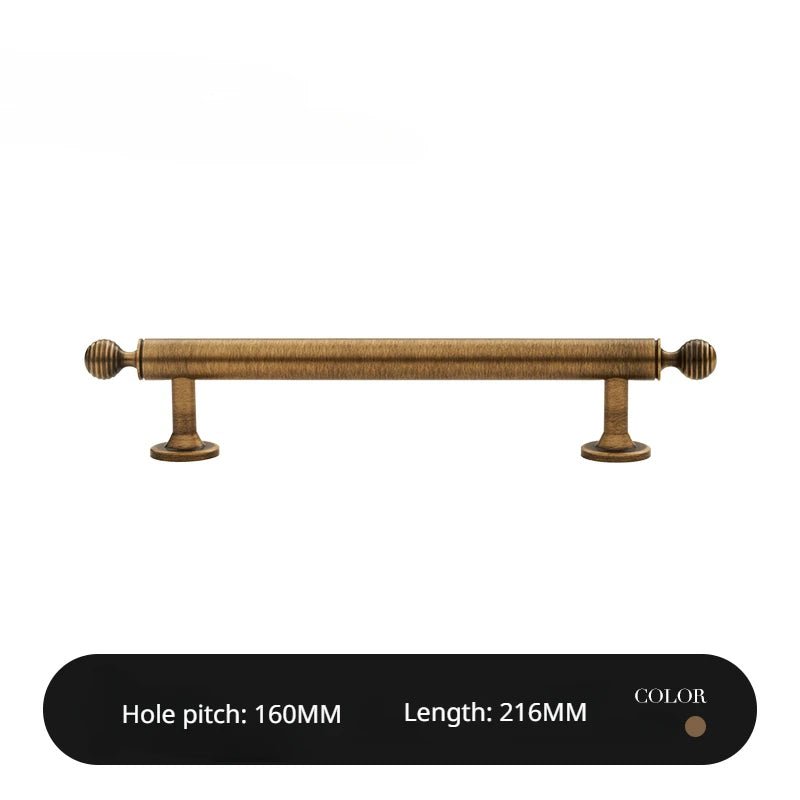 Contemporary Vintage Bronze Cabinet Knobs – 6.3 Inch Round Pull Handles