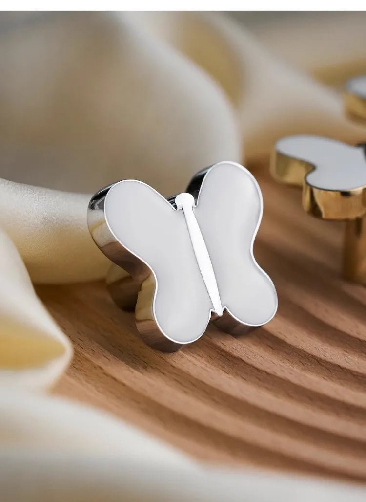 Decorative Drawer Pull - Brass Butterfly Design