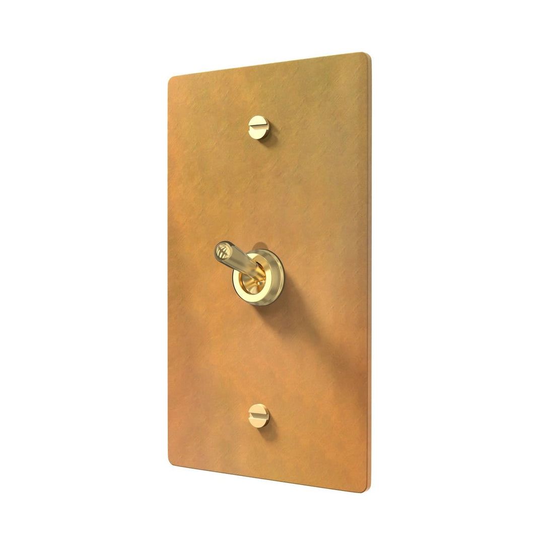 1-Gang Brass Retro Toggle Switch – PlatePrestige
