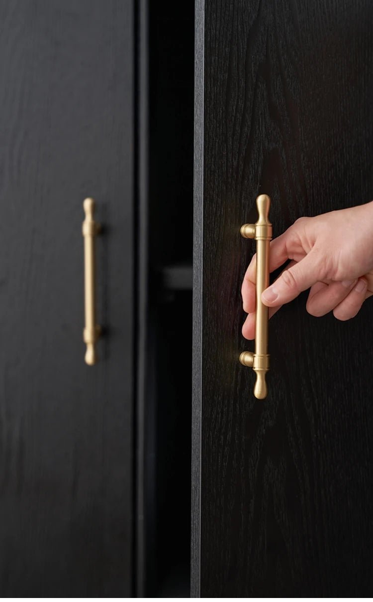 Satin Brass Cabinet Handles – Vintage Drawer Pulls