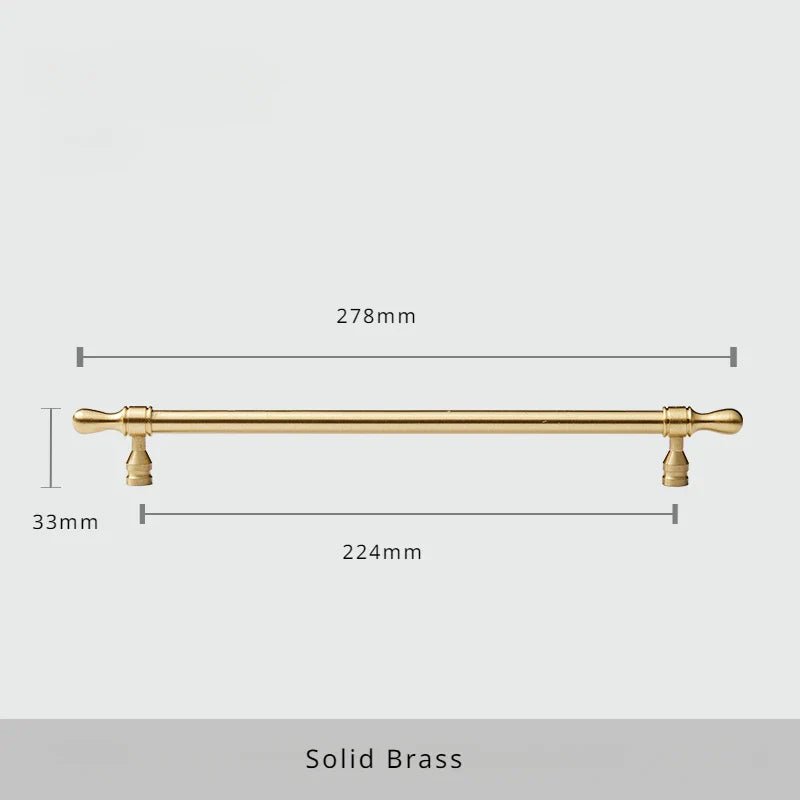 Durable Satin Brass Drawer Handles for Furniture