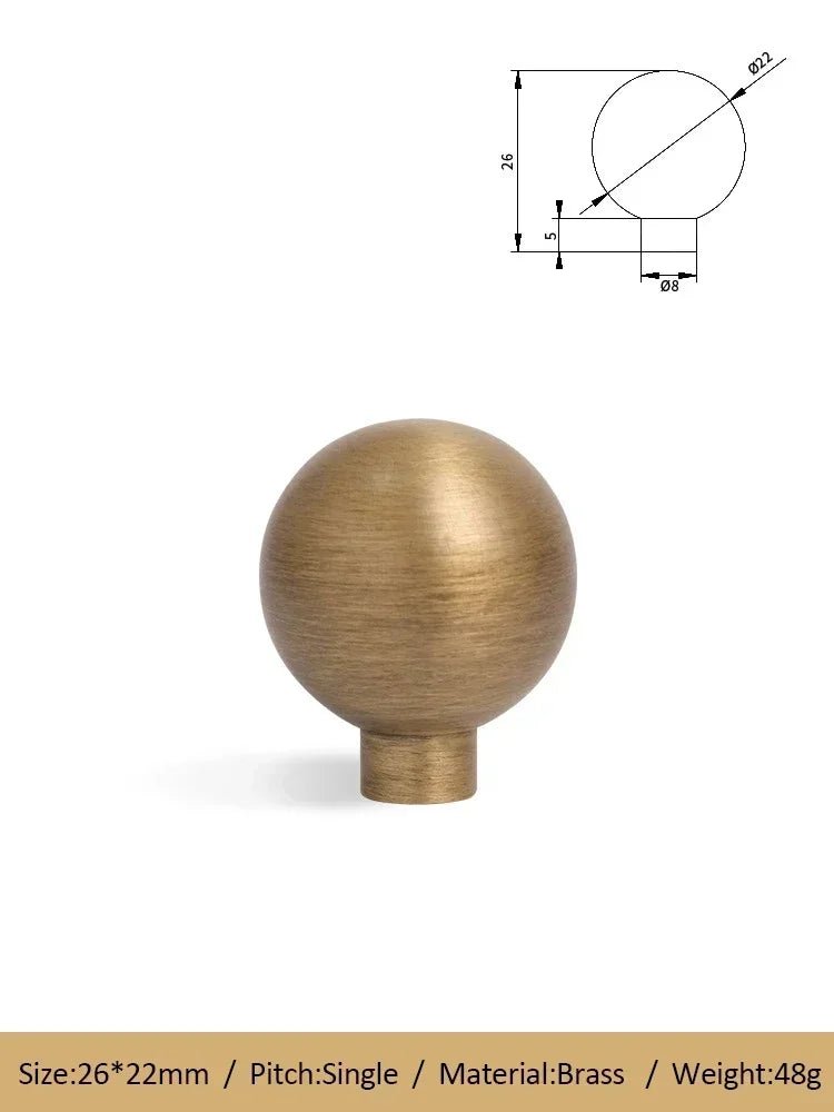 Shell Design Cabinet Knob - Vintage Brass Look