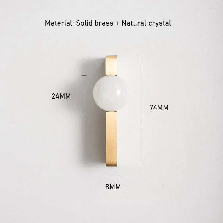Drop Shipping Available for White Crystal Ball + Brass Handles