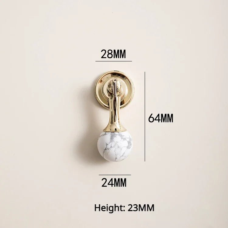 Glossy Chrome Pull - Modern Marble Cabinet Handle