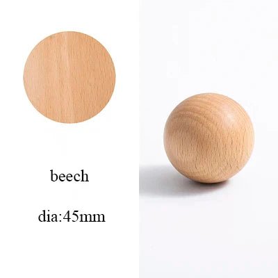 Stylish Wooden Ball Knob for Drawers – Walnut, Ash, Beech Pulls