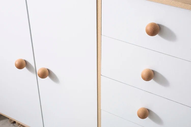 Premium Wooden Ball Knob for Drawers – Walnut, Ash, Beech Handles